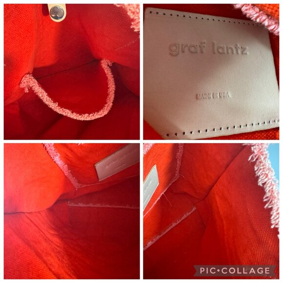 Graf Fantz Red Cavnas Tote Bag - Picture 12 of 15